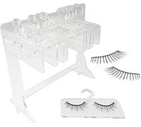 Eyelash Holder Rack - Mini Acrylic Hanger for Lash Storage and Organization, False Eyelash Display Stand, Makeup Organizer for Women Girls, 10 Hangers