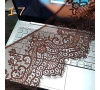 Eyelash Lace Mesh Trim, Chantilly Embroidery Eyelash Lace Trim for DIY Lingerie Sewing Multicolor 3m x 18cm(Color 17)