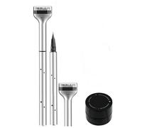 Eyelash Lash Stamp Kit,2 In 1 Eyeliner Bottom Lashes Stamp,2 ColorsWaterproof & Lasting Lower Lash Stamp Set,Lower Eyelash Stamper with Inks,Natural Eye Makeup Tool (Brown)