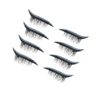 Eyelash Lashes Glitter Blue 4pairs Stickers Reusable Plastic False | Waterproof, Comfortable Wear, Long-lasting Styling, for Parties and Daily Makeup