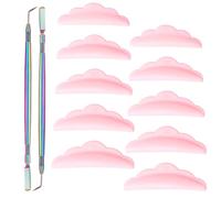 Eyelash Lift Tools, 50Pcs Lash Lift Pads Silicone Eyelash Pads 2 Pcs Lash Lift Rods Stainless Steel Perm Tool Separator Lift Tools with Comb for Lash Lifting (Small, Medium, Large)