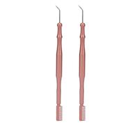 Eyelash Lift Tools Stainless Steel Separator Lash Lift Tools for Ironing Combing Eyelashes 2pcs (Rose Gold)