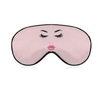 Eyelash Lip Print Sleep Mask Breathable Eye Masks