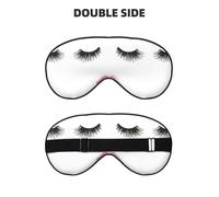 Eyelash Lip White Comfortable Sleeping Aid Soft Eye Mask Adjustable Blackout Cover Reversible Night Rest