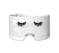 Eyelash Lip White Print Eye and Ear Muffs Blackout Sleeping Noise Blocking Ear for Adults Kids Men Women