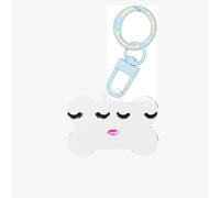 Eyelash Lips Printing Acrylic Dog Bone Ornament,Dog Tags Personalized Pet Ornament, Key Chain Bone Shaped Id Tags