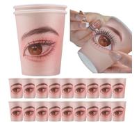 Eyelash Makeup Exercises Cup | Makeup Practice Paper Cup | Grafting Eyelashes Beginners Practice Plate Paper for Women, Adults, Eyelash Beautician