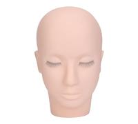 Eyelash Mannequin Head 3 Layers, Lash Extension Practice Head, High Density Embedded Layered Silicone Doll Head for Eyelash Training, Realistic Design with Soft Skin Like Texture f