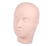 Eyelash Mannequin Head, Replacement Eyelid lash Extension Exercise, Silicone Smooth Simulation Skin Feeling, Mannequin Training Head Model, for Makeup Extension Exercise