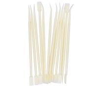 Eyelash Pick Stick Plastic Beige 20pcs for Makeup Organising | Lightweight Carry Set, Grafting and Planting Use, 20 Piece Pack, Suited to Eyelash Work