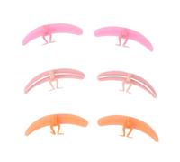 Eyelash Separator Kit, 3 Set Silicone Lash Isolation Helper, Washable Reusable Eyelash Extension Separator with Rose Red Pink Orange Bases, for Beauty Salon Professional Lash Artis