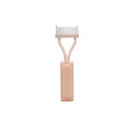 Eyelash Separator Stainless Steel Nude Pink Short Handle Eyelash Comb Eyelash Definer Mascara Brush Eyelash Brush Separator Mascara Comb Applicator With Cover (1PC)