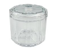 Eyelash Tool Storage Box Round Cotton Pad Holder Jar Makeup Organisers With Multiple Compartments For Cotton Tips