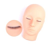 Eyelash Training Mannequin Head for Lash Extension Practice Head for Eyelash Extensions and Make Up 3 Layers Makeup Practice for Beginner (Upgraded Style：About 400 lashes in both eyes)
