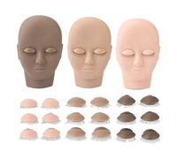 Eyelashes Extensions Practice Kit Professional Training Lash Extension Supplies for Beginners Dark Brown Light Brown Pink