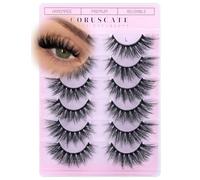 Eyelashes Eye Lashes Mink False Eyelashes Natural Look Strip Lashes 18mm Lash Soft Eyelash 6D Volume Fake Eyelash Reusable Lash