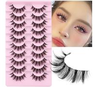 Eyelashes Eye Lashes Mink False Eyelashes Natural Look Strip Lashes 18mm Lash Soft Eyelash 6D Volume Fake Eyelash Reusable Lash