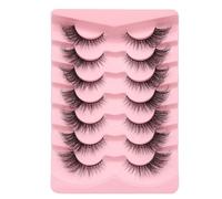 Eyelashes Fluffy Mink Lashes 3D Natural Look Wispy Eye Lashes False Eyelashes Extension, 1 Pack/7 Pairs