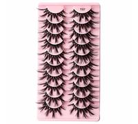 Eyelashes Natural Look - Wispy False Eyelashes - 10 Pairs Dramatic False Eyelashes, Artificial Eyelashes, Curl Long Like Extension