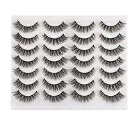 Eyelashes Natural Strip Cat Eye False Clear Band 3D Fake Eyelashes Fluffy Volume Short Faux Mink Eyelashes 14 Pairs
