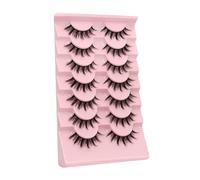 Eyelashes Natural Styling Anime Eyelashes Slim Mink False Spiny 3D Curly (7 Pairs) 12