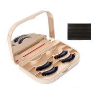 Eyelashes Storage Case Holder Box-Fake Eyelash Packing Travel Storage Case Make Up Eyelashes Box (Gold)
