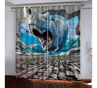 Eyelet Blackout Curtains Dragon Fighter Thermal Insulated Room Darkening Curtains for Plain Room darkening Nursery Bedroom Windows treatment size:2X W46 inchx L54 inch