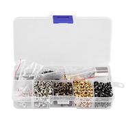 Eyelet Grommet Washer Metal Eyelets Set Grommet Kit with 3pcs Handwork Tools Set for Clothes Shoes Bag Leather Crafts (3mm*420)