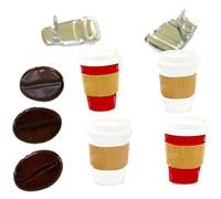 EYELET OUTLET Shape Brads 12 Pieces-Coffee, White, OSFA