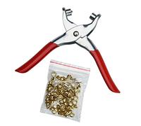 Eyelet Pliers Punch Tool,Grommet Punch Kit,Handle Eyelet Punch Tool,with 100 Rings, for Belts, Canvas,Crafts