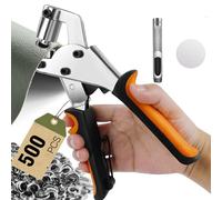 Eyelet Punch Kit 10mm, 3/8 Inch Magnetic Hole Punch with 500 Pcs Grommets, Eyelet Pliers Fabric Hole Punch for Fabric, Tarpaulin, Belts, Poster, Canvas