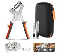 Eyelet Punch Kit with 200 pcs 10mm Eyelets,Punch Tool Kit for DIY Tarpaulin Ring Repair and Installation,Professional Grommet,Complete Grommet