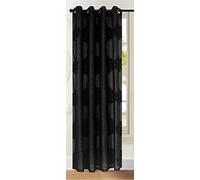 Eyelet Ring Top Voile Panel Curtain Single Panel Velour Damask Design