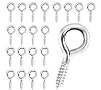 Eyelet Screws, 30mm Long Mini Self Tapping Ring Screw, Galvanized Eyebolt for Fixing Wires DIY Handwork Wood Clay Pendants Cork Bottles (Silver,40Pcs)