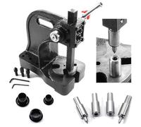 Eyelet Setting Press & Dies Combo - (Master Series) - (Includes: Arbor Press, 3/16 + 1/4 Eyelet Setting Dies) - (fits #6 & #8 Eyelet Sizes) - for DIY Hobby & Craft