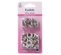 Eyelets : 8.7mm, Nickle/Silver