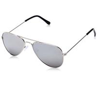 Eyelevel Boys Kids Squadron Sunglasses, Silver, One Size Classic Pilot Style sunglasses in Silver with Grey lens - With UV400 Protection
