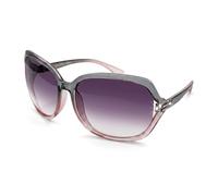Eyelevel Imogen Oversized Square Sunglasses for Women, Rose Clear Crystal Frame, Stone Detail, Rose Gradient Lens, UV400 CAT3