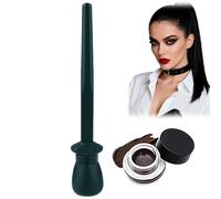 Eyeliner and Makeup Tool,Eyeliner Guide Tools,Eye Liner Cream and Eye Liners Silicone,Reusable Eyeliners Brush,Waterproof Silicone Eyes Liner Pencil Brush,Eyeliners Guide Wand for Shaky Hands,Brown