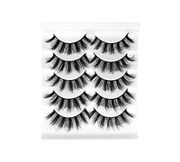 Eyeliner Brush Silicone Mink Multipack Lashes Wispy Lashes Volume Eyelashes 8D 10 Faux False Dramatic Pack Mink Eyelashes Eye Pairs Magnetic Eyelashes Without Eyeliner (F, One Size)