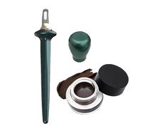 Eyeliner & Makeup Tool, Brown Gel Eyeliner with Reusable Eye Liners Silicone, Long Lasting Waterproof Eye Liner Cream, Eyeliners Guide Wand, Quick Application Eye Makeup Tool (Brown)