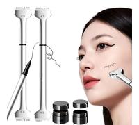 Eyeliner Stamp,Lower Lash Stamp Set,Portable Eyelash Stamp Kit with Ink, Waterproof Sweatproof Lower Lash Stamp for Beginners, Reusable Makeup Tool for Lower Eyelash Stamp and Eye Liner