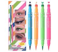 Eyeliner Stamp Set - 4pcs Pencil Smudge Proof Waterproof Easy Winged Application Long Lasting Eye Liner Beginners Hooded Eyes Beauty Tool Eye Catching Look | Precision Wing Stamp Kit