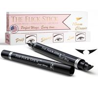 Eyeliner Stamp - Wingliner by Lovoir Black, waterproof, smudgeproof, winged long lasting liquid eye liner pen, Vamp style wings, 2 Pens In A Pack (10mm Classic, Midnight Black)