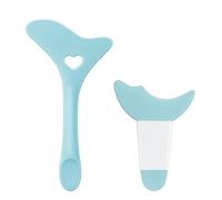 Eyeliner Stencil 2Pcs Wing Tips Silicone Makeup Tool Kit Reusable Aid Eye Liner Eye Applicator Guide Tool Multifunctional Eyeshadow Mascara Shield Eyelash Quick Pads Easy to Use (Blue)