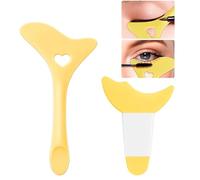 Eyeliner Stencil 2Pcs Wing Tips Silicone Makeup Tool Kit Reusable Aid Eye Liner Eye Applicator Guide Tool Multifunctional Eyeshadow Mascara Shield Eyelash Quick Pads Easy to Use (Yellow)