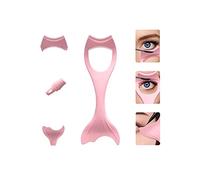 Eyeliner Stencils For Eyes, Mascara Shield Applicator Guard Pads, Mermaid Makeup Card with Eyelash Comb, Resusable Silicone Eyeshadow Eyebrow Stencils, Multifunction Eye Makeup Auxiliary Guard Tool