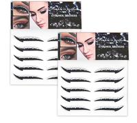 Eyeliner Sticker, Crystal Eyeliner Stickers 10 Pairs Reusable Glitter Stickers Waterproof Instant Adhesive Stick on Eyeshadow Strop Silver, Crystal Sticker