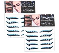 Eyeliner Sticker, Crystal Eyeliner Stickers 10 Pairs Reusable Glitter Stickers Waterproof Instant Adhesive Stick on Eyeshadow Strop Blue, Crystal Sticker