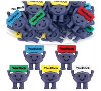 EYEOO 10 Pcs You Rock Mini Figures Stocking Stuffers Inspirational Party Favors Employee Appreciation Gifts Bulk Gifts for Coworkers Motivational Rubber Rock for Team Staff Teachers Coworker